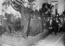 Roosevelt at Y.M.C.A. Rio Janeiro, 1913. Creator: Bain News Service