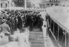 Roosevelt debarking, Rio Janeiro, 1913. Creator: Bain News Service