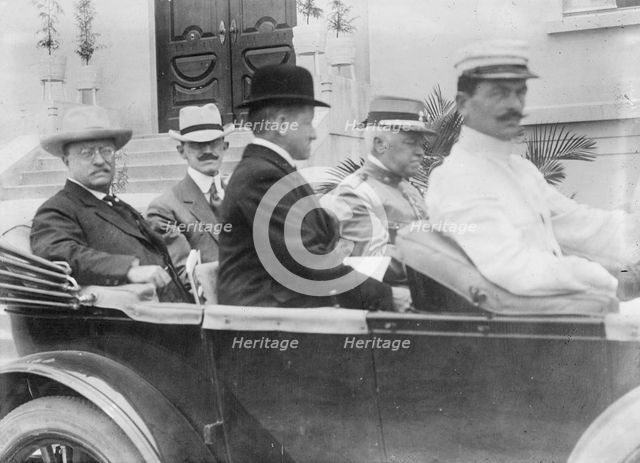 Roosevelt leaving Institute of Butantan, Sao Paolo, between c1910 and c1915. Creator: Bain News Service.