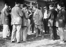 Roosevelt & reporters, Sagamore Hill, 1912. Creator: Bain News Service