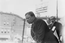 Roosevelt speaking outside, Yonkers, NY, 1910. Creator: Bain News Service