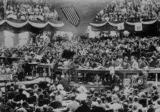 Roosevelt speaking in convention hall, Chicago, 1912. Creator: Bain News Service