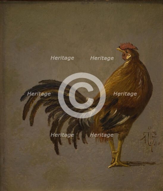 Rooster, 1847. Creator: Johan Thomas Lundbye.