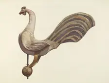 Rooster Weather Vane, 1935/1942. Creator: Lucille Chabot