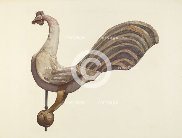 Rooster Weather Vane, 1935/1942. Creator: Lucille Chabot.