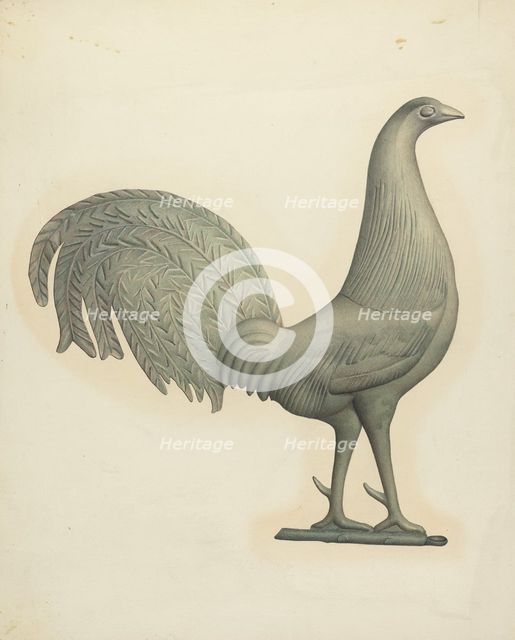 Rooster Weather Vane, c. 1945. Creator: Robert Pohle.