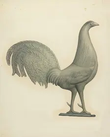 Rooster Weather Vane, c. 1945. Creator: Robert Pohle