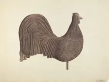 Rooster Weather Vane, probably 1940. Creator: Michael Riccitelli