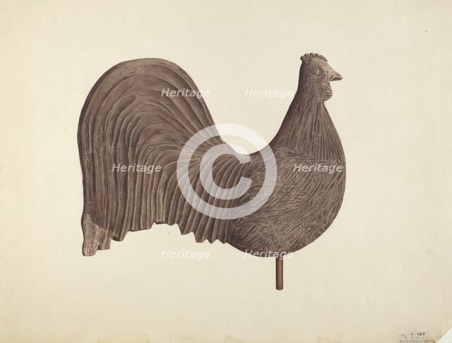 Rooster Weather Vane, probably 1940. Creator: Michael Riccitelli.