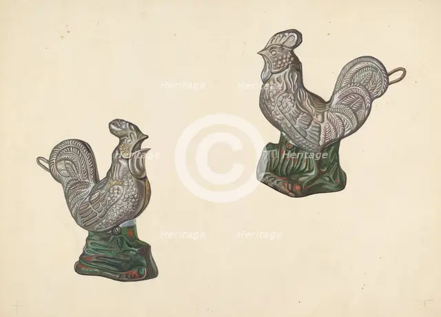 Rooster Coin Bank, c. 1938. Creator: William O. Fletcher.