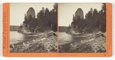 Rooster Rock, Columbia River, 1867. Creator: Carleton Emmons Watkins