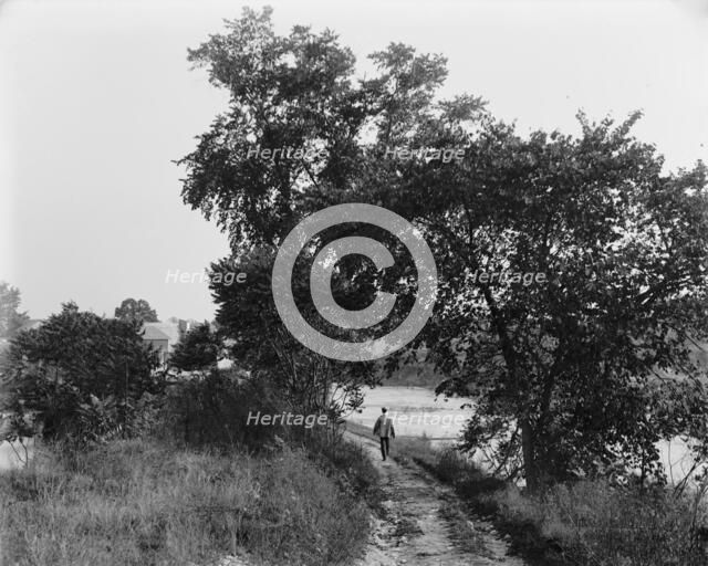 Root River rapids, riverside road, Racine, Wis., between 1880 and 1899. Creator: Unknown.