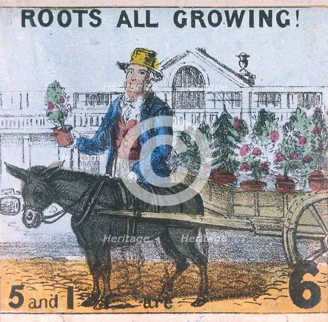 'Roots all Growing!', Cries of London, c1840. Artist: TH Jones