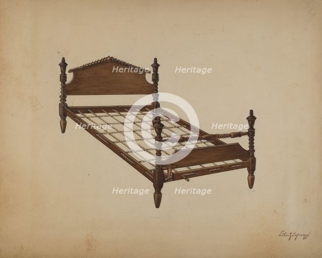 Rope Bed, c. 1939. Creator: Walter G. Capuozzo.