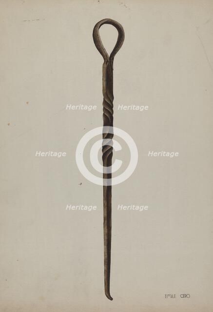 Rope Making Tool, c. 1938. Creator: Emile Cero.