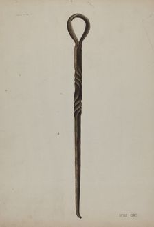 Rope Making Tool, c. 1938. Creator: Emile Cero