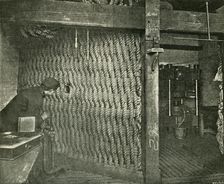 Rope Screen Used For Protection While Pressing Explosive Gun-Cotton 1901. Creator: Unknown