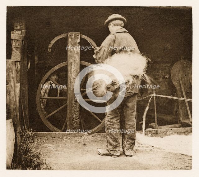 Rope-Spinning, 1887. Creators: Peter Henry Emerson, Walter L. Colls.
