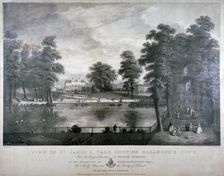 Rosamond's Pond, St James's Park, Westminster, London, 1840. Artist: F Ross