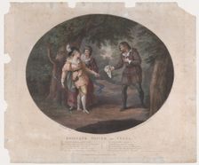 Rosalind, Oliver and Celia (Shakespeare, As You Like It, Act 4, Scene 6), 1791., 1791. Creator: Peltro William Tomkins