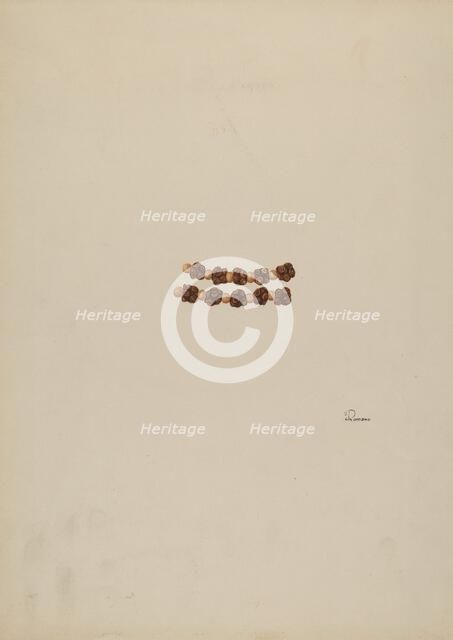 Rosary Beads, c. 1940. Creator: Josephine C. Romano.