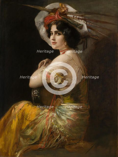 Rosario Guerrero as Carmen, c. 1908. Creator: Kaulbach, Friedrich August von (1850-1920).