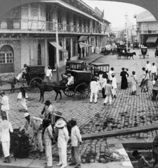Rosario Street and Binondo Church as seen from Pasig River, Manila, Philippines, 1899.Artist: Underwood & Underwood