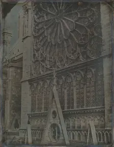 Rose Window, Notre-Dame Cathedral, Paris, 1841. Creator: Joseph Philibert Girault De Prangey