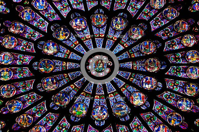 Rose window, Notre Dame, Paris, France, 2008. Creator: LTL.