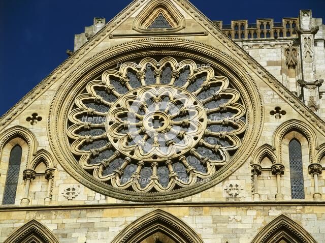 Rose window, York Minster, North Yorkshire, c2000s(?). Artist: Unknown.