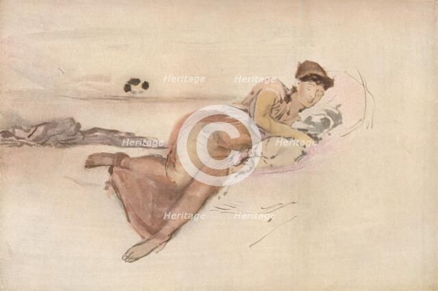 'Rose and Pink, The Mother's Siesta', c1875. Artist: James Abbott McNeill Whistler.
