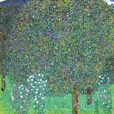 Rose Bushes under the Trees, c. 1905. Artist: Klimt, Gustav (1862-1918)