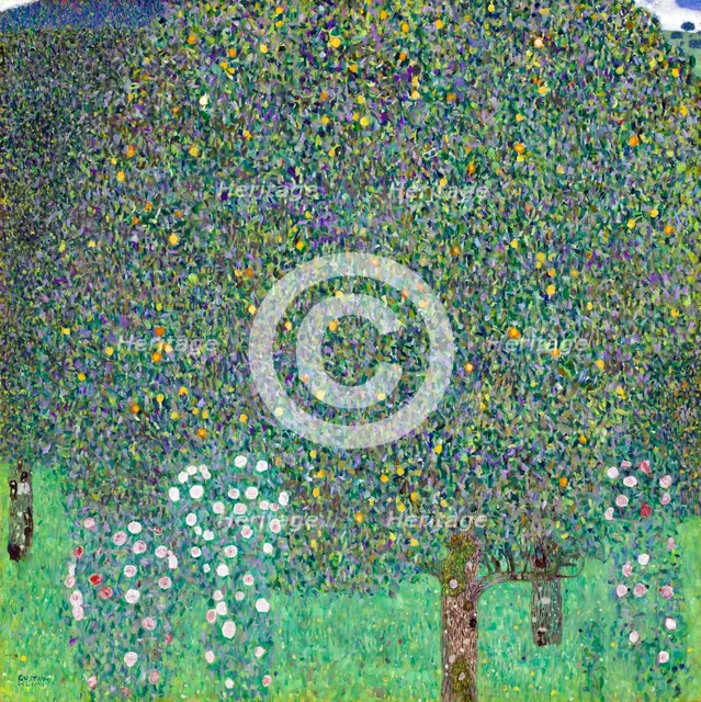 Rose Bushes under the Trees, c. 1905. Artist: Klimt, Gustav (1862-1918)