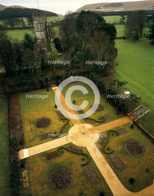 Rose garden, Lulworth Castle, Dorset, 1993. Artist: Unknown