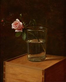 Rose in a glass, 1849. Creator: Franz Kruger