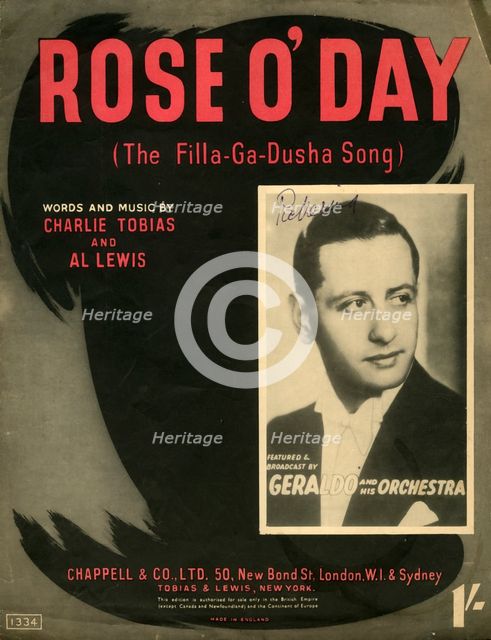 'Rose O'Day (The Filla-Ga-Dusha Song)', 1941 . Creator: Unknown.
