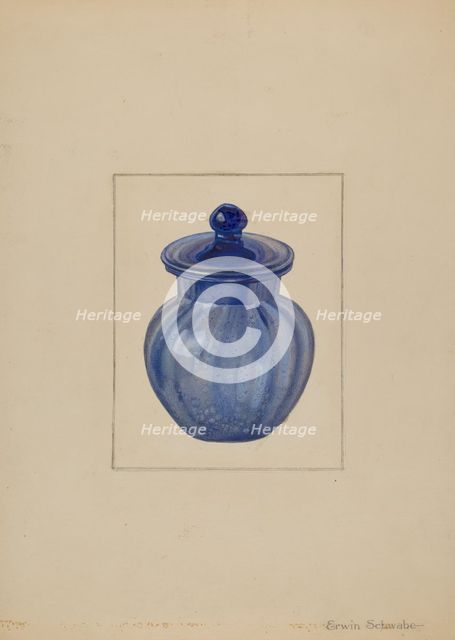 Rose Petal Jar, c. 1937. Creator: Erwin Schwabe.