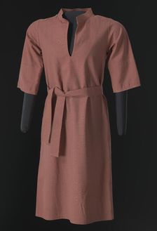 Rose pink shirt dress and belt designed by Arthur McGee, mid 20th-late 20th century. Creator: Arthur McGee