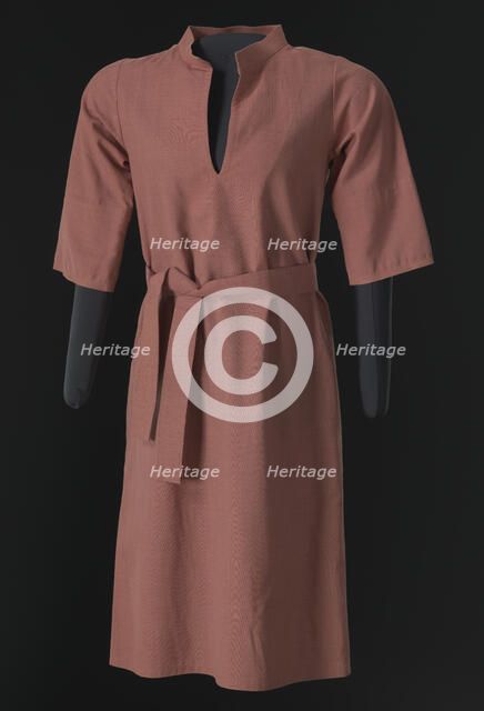 Rose pink shirt dress and belt designed by Arthur McGee, mid 20th-late 20th century. Creator: Arthur McGee.