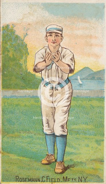 Rosemann, Center Field, Mets, New York, from the Gold Coin series (N284) for Gold Coin Che..., 1887. Creator: D Buchner & Co.