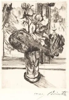 Rosen in einem Wasserglas (Roses in a Glass of Water), 1916. Creator: Lovis Corinth