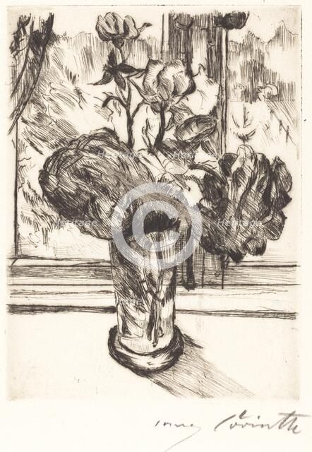 Rosen in einem Wasserglas (Roses in a Glass of Water), 1916. Creator: Lovis Corinth.