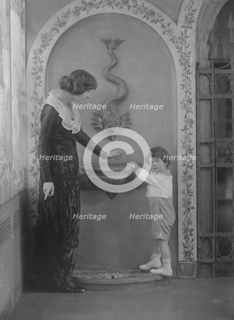 Rosen, Walter T., Mrs., and son, portrait photograph, 1919 Feb. 5. Creator: Arnold Genthe.