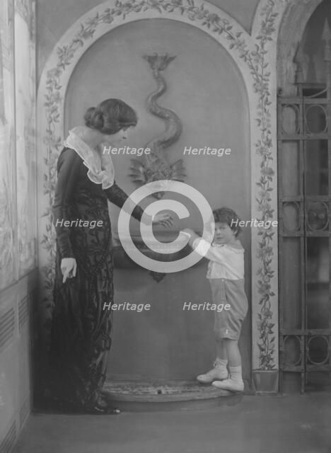 Rosen, Walter T., Mrs., and son, portrait photograph, 1919 Feb. 5. Creator: Arnold Genthe.