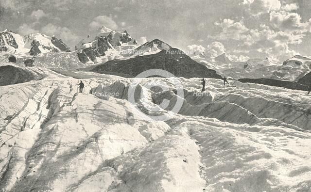 Roseg Glacier near Pontresina, Engadine, Switzerland, 1895.  Creator: Unknown.