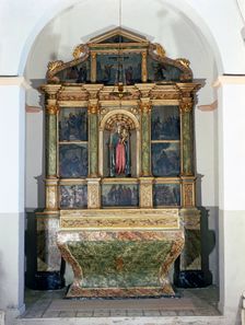 Roser altarpiece in the church of Sant Joan de Olesa Bonesvalls, painted in 1596