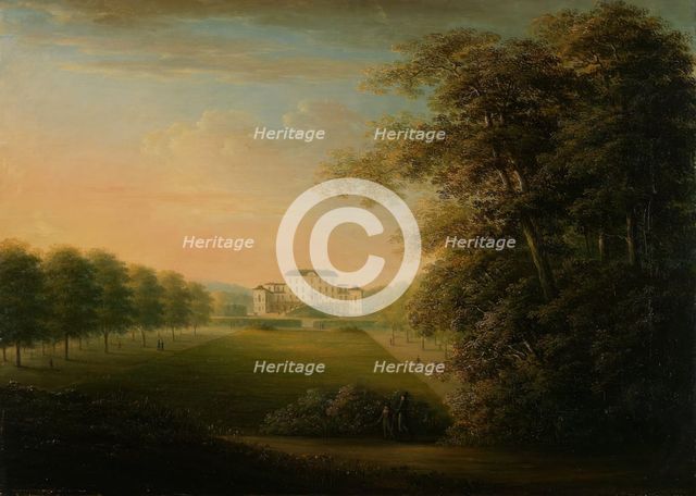 Rosersberg castle and park, between 1820 and 1824. Creator: Evelina Stading.