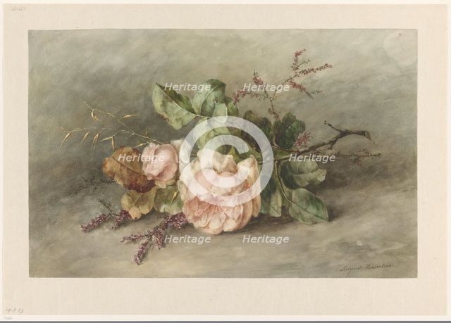 Roses, 1853-1892. Creator: Marguerite Roosenboom.