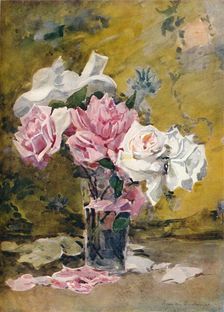 Roses and Brocade c19th century. Artist: Francis Edward James