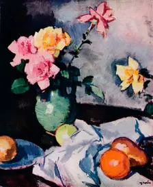 Roses and Fruit c1931. Artist: Samuel John Peploe